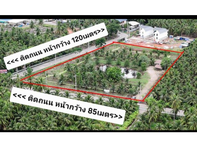 ที่สวยทำลขายถูกที่สุดในโซนอัมพวา 5ไร่1งาน ราคาเหมา 7ล้าน ติดถนน2ด้าน เส้นทางไปตลาดน้ำท่าคา
