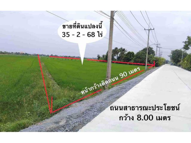 ขายที่ดิน 35 ไร่ ใกล้วงแหวนรอบที่3(MR10) ลำพญา บางเลน ราคาไม่แพง