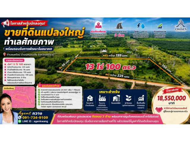 ขายที่ดิน 13 ไร่ 100 ตารางวา  ตำบลนพรัตน์ อำเภอหนองเสือ จังหวัดปทุมธานี