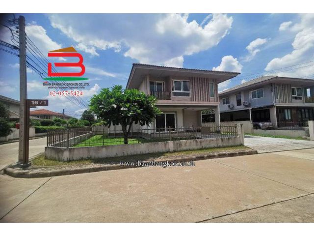 บ้านเดี่ยว คณาสิริ วงแหวน-พระราม 5 (ใกล้วัดป่ามณีกาญจน์) เนื้อที่ 61.5 ตรว. ตำบลศาลากลาง อำเภอบางกรวย จังหวัดนนทบุรี
