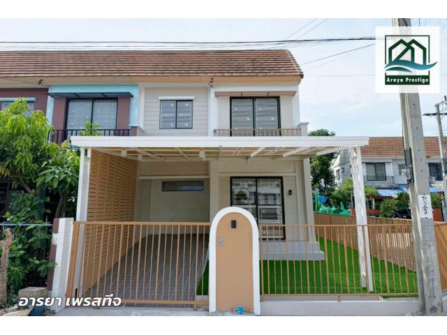 พฤกษา58/2 ลาดกระบัง-สุวรรณภูมิ หลังมุมถนนเมน ตกแต่งพร้อมเข้าอยู่