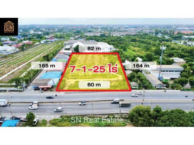 ขายที่ดิน อ.บางพลี 7-1-25 ไร่ ติดถนนเทพารักษ์ขาออก ขายด่วนต่ำกว่าประเมิน