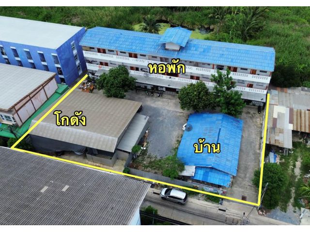 ขายหอพักห้องเช่ามี 30 ห้อง พร้อมบ้าน และโกดัง บนที่ดินขนาด 1 ไร่ 7 ตร.วา อ้อมใหญ่ สามพราน นครปฐม