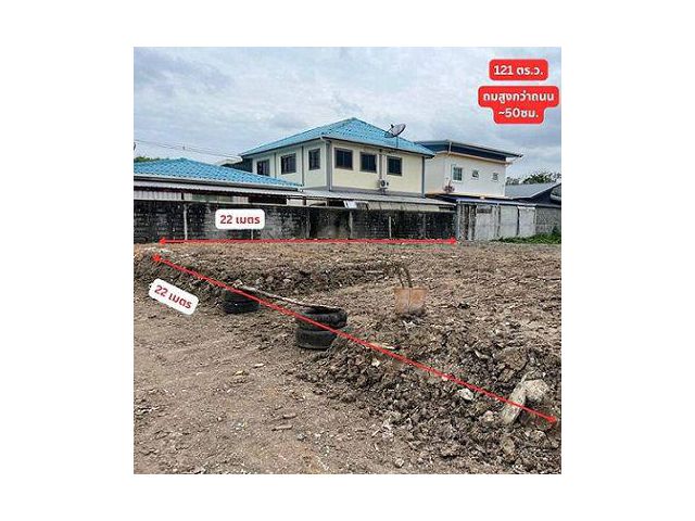 ขายที่ดินเปล่า ห้าแยกวัชรพล ซ.ร่วมมิตรพัฒนา 6 ขนาด 121 ตารางวา ถมแล้วเหมาะสร้างบ้านพักอาศัย