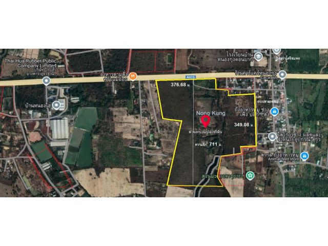 ขายที่ดินเปล่า หนองหาน ติดถนน อุดรธานี สกลนคร 200 ไร่