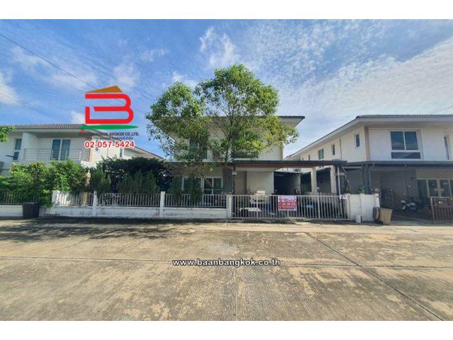 บ้านเดี่ยว 2 ชั้น เนื้อที่ 50.6 ตร.ว. โครงการ บ้านประภาทรัพย์ รามอินทรา-หทัยราษฎร์ (หทัยราษฎร์ 39) ถนนหทัยราษฎร์ แขวงสาม
