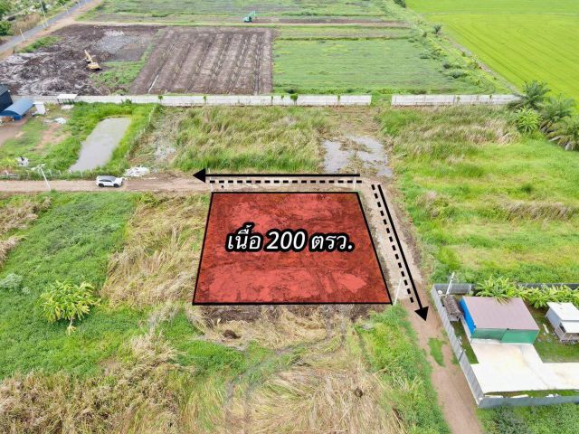 ที่ดินแปลงเล็ก เหมาะทำบ้านพัก ซ.พนารัตน์คลอง 9 อ.หนองเสือ จ.ปทุม เนื้อที่ 200 ตารางวา ราคา 690,000 บาท
