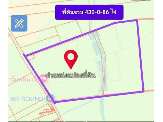 ให้เช่าที่ดิน เนื้อที่รวม 430-0-86 ไร่ ใกล้กับถนนหลักหลายสาย คลองกิ่ว ชลบุรี