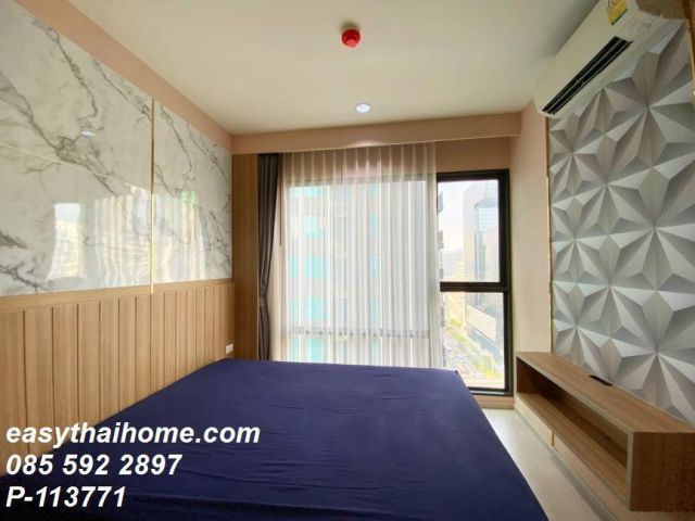 P-113771 ให้เช่าคอนโด (แต่งหรูสไตล์ Modern Luxury) Rhythm Asoke ใกล้ MRT พระราม 9 / เพชรบุรี Line ID: @easythaihome