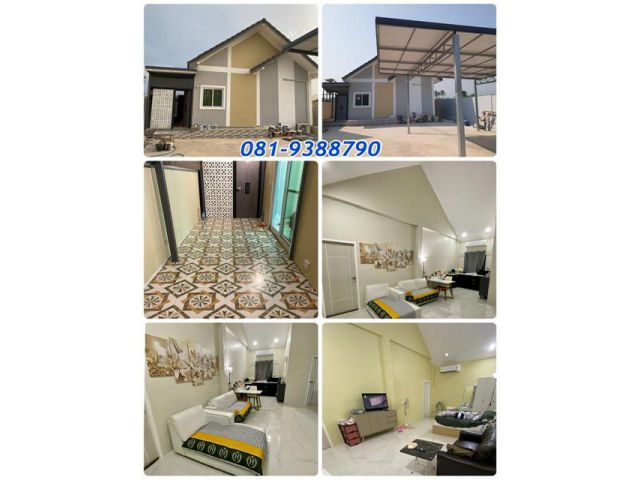 บ้านสร้างใหม่ 100 ตรว ทรงนอร์ดิก เพดานสูง ใกล้พันธุ์สุขฟู๊ด ชะอำ อยู่ในหมู่บ้านปลอดภัย เพื่อนบ้านต่างชาติ เฟอร์ครบ
