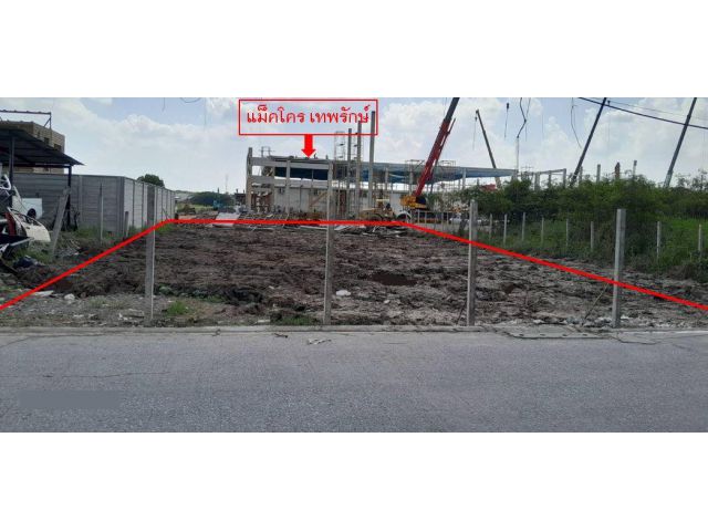 ขายที่ดิน 214 ตร.วา ถนนเทพรักษ์ เขตบางเขน ใกล้แมคโคร สวนกีฬารามอินทรา บิ๊กซีสะพานใหม่