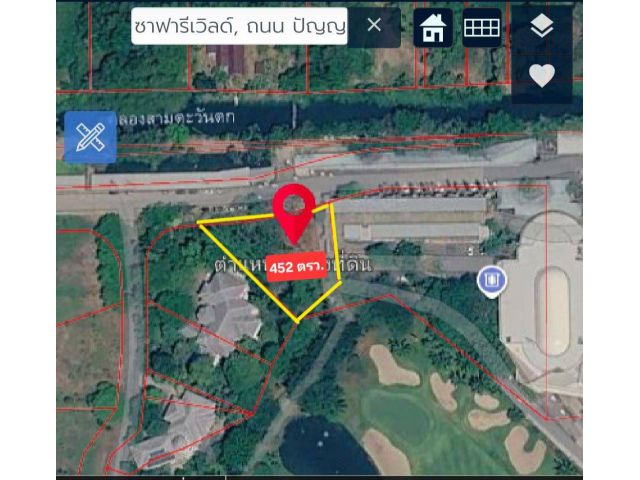 ขายที่ดินในสนามกอล์ฟเดอะเลกาซี่ (The Legacy Golf Club) อยู่ติดซาฟารีเวิลด์ เนื้อที่ 452 ตร.ว.