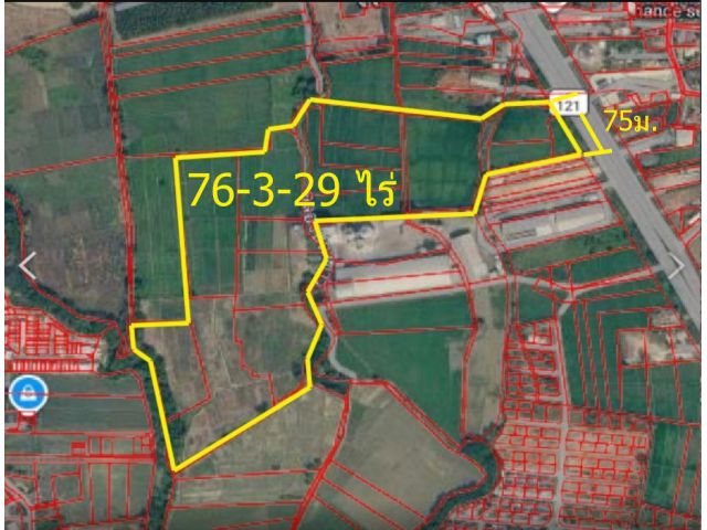 L677-ขายที่ดินเปล่าผังเหลือง 77ไร่ ติดถ.วงแหวนรอบ 3 ยาว 75 ม. เชียงใหม่ ดอยสะเก็ด สันปูเลย