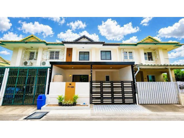 หมู่บ้านพฤกษา 30/1 ถนนบ้านกล้วยไทรน้อย ทาวน์เฮาส์ 2 ชั้น ตกแต่งใหม่พร้อมอยู่ บ้านหน้ากว้าง 6 เมตร