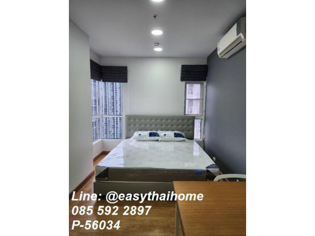 P-56034 ห้องหัวมุมด้านหน้า วิวเมืองมองเห็นรถไฟฟ้า! คอนโด The Parkland Grand Taksin ชั้น 27 (สตูดิโอ 27 ตร.ม.) ใกล้ BTS ต
