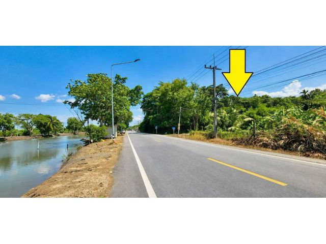 ขายที่ดินทำเลค้าขายติดถนนคลอง12หนองเสือวิวคลอง