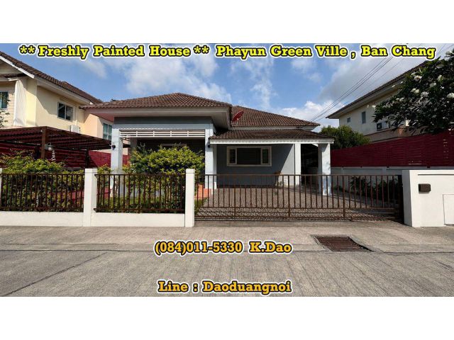 Phayun Green Ville, Ban Chang *** Freshly Painted House ***