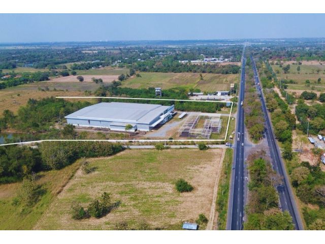 ให้เช่าโกดัง 8,000 ตร.ม. พร้อมสำนักงาน 2 ชั้น ติดถนน 304 ปักธงชัย โคราช