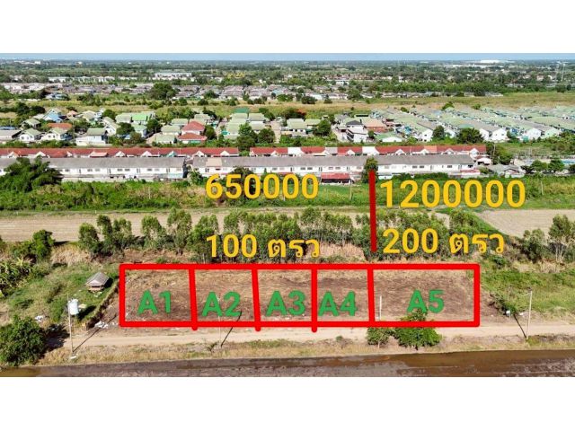 ปรับราคาด่วนที่ดินคลอง11 ธัญบุรี ผังชมพู แหล่งชุมชน เหมาะสร้างที่พัก โกดัง