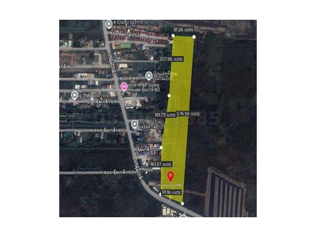ที่ดินติดถนนคุ้มเกล้า สร้างหมู่บ้าน สร้างโกดัง เนื้อที่ 28-3-40 ไร่ ขายไร่ละ 4.5 ล้านบาท ลาดกระบัง กรุงเทพฯ