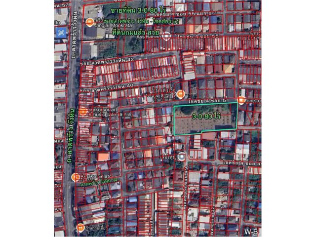 R68-086ขายที่ดินลาดพร้าววังหิน 3-0-80 ไร่ (1280ตรว ) ทำเลซอยลาดพร้าว วังหิน 34 เชื่อมออกโชคชัย 4 ซอย 51  ทำเลดี ที่ดินถมแล้วทั้งแปลง ที่ดินแปลงสว