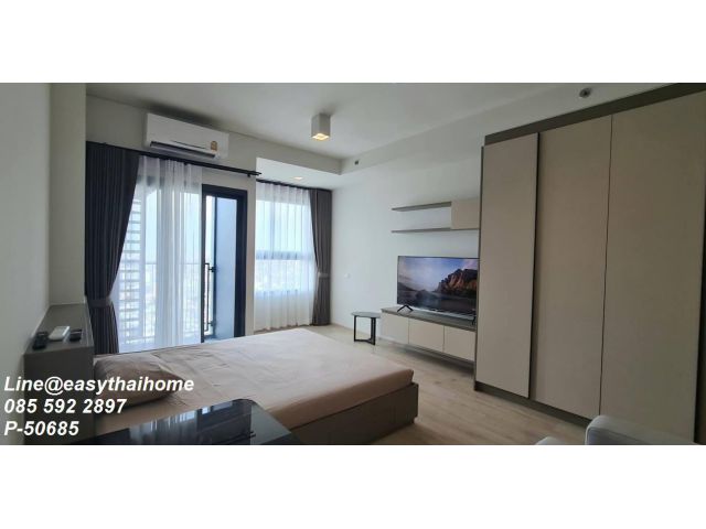 P-50685 #คอนโดให้เช่าย่านวงเวียนใหญ่ Ideo Sathorn-Wongwian Yai ชั้น 24 ห้อง Studio เฟอร์ครบ พร้อมอยู่ ใกล้ BTS