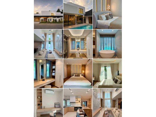 WANGTANN Pool Villa บ้านหรูพูลวิลล่า สง่างาม แต่เน้นความเรียบง่าย เงียบสงบ สะดวกสบาย ตกแต่งพร้อมเข้าอยู่ หางดง เชียงใหม่