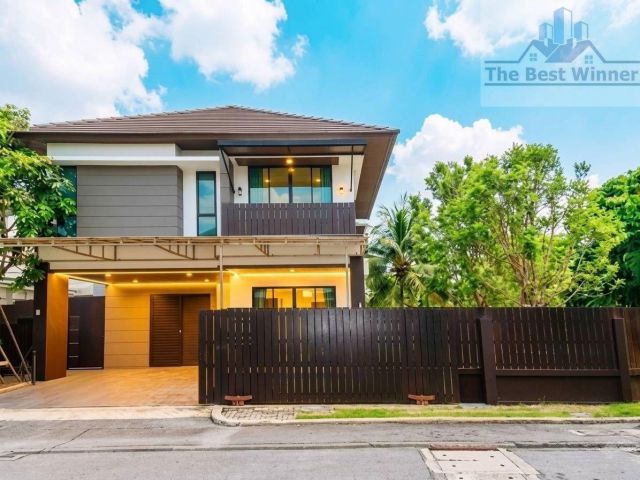 ขาย/เช่า บ้านสวยหลังมุมหมู่บ้านเลค วิว พาร์ค วงแหวน บางนา-ราม 2 Lake View Park Wongwaen Bangna-Ram 2 Renovate เสร็จ