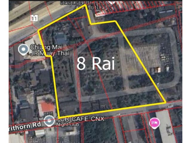 L413-ขายที่ดิน 8ไร่(ขยายได้ 30ไร่) ติดถ.ซุปเปอร์ เชียงใหม่ เมืองเชียงใหม่