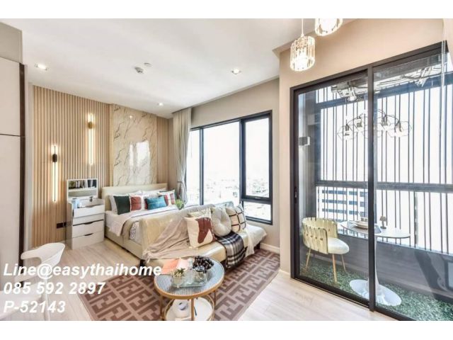 P-52143 #คอนโดให้เช่าย่านพญาไท The Room Phayathai ชั้น 26 วิวเมือง 27 ตรม. 1 นอน ใกล้ BTS พญาไท Line ID: @easythaihome 085-592-2897