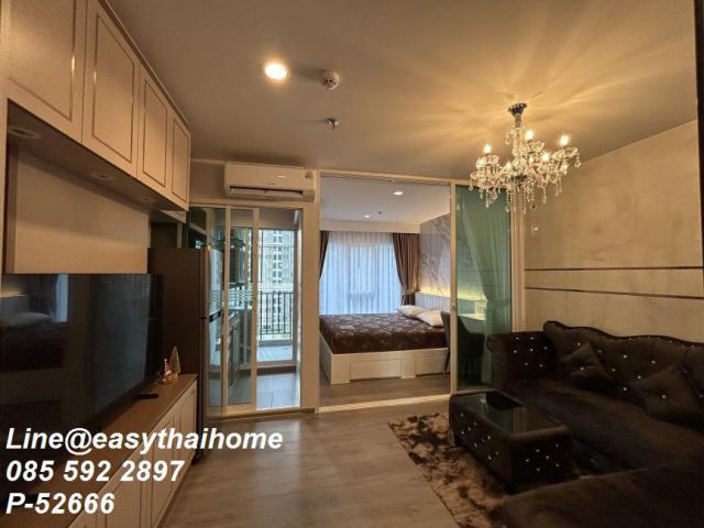 P-52666 #คอนโดให้เช่าย่านบางนา Regent Home Bangna อาคาร D ชั้น 10 วิวเมือง 28 ตรม. 1 นอน ใกล้ BTS บางนา