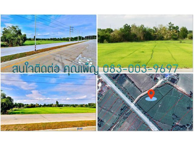 ขายที่ดินแปลงสวย หัวมุม หน้ากว้าง 50ม.ติดถนนทางหลวงพนัสนิคม-เกาะโพธิ์