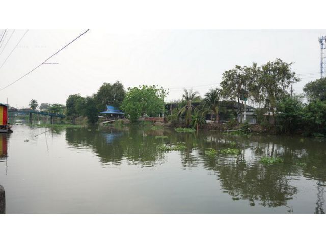 ที่ดิน 1ไร่ ติดคลองมหาสวัสดิ์ ใกล้ ม.มหิดล อากาศธรรมชาติมาก