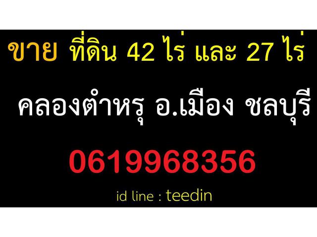 ขาย ที่ดิน 42 ไร่ และ 27 ไร่