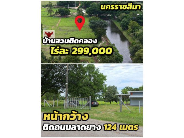 ╰┈►►ที่ดินโฉนดเนื้อที่ 17-1-83 ไร่ ถมดินด้านหน้าแล้วประมาณ 1 ไร่ ล้อมรั้วเหล็กมิดชิด มีกล้องวงจรปิด ​บ้านสวนพร้อมอยู่
