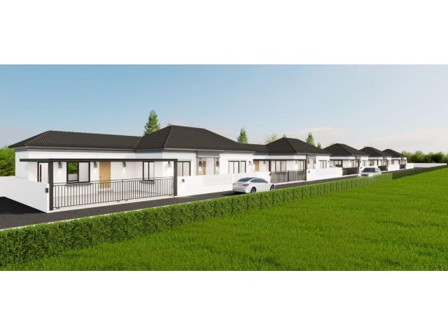 เปิดจองบ้านใหม่ บ้านชั้นเดียว พื้นที่เยอะ 4 ห้องนอน 3 ห้องน้ำ จอดรถ 3-4 คัน ทำเลติดกรุง อ.ไทรน้อย จ.นนทบุรี