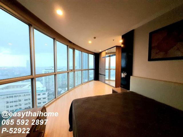 P-52922 ให้เช่าใกล้ BTS พระโขนง Sky Walk Condominium ชั้น 21 ห้องกระจกโค้ง วิวพาโนรามา 180 องศา 54 ตรม. พร้อมอยู่