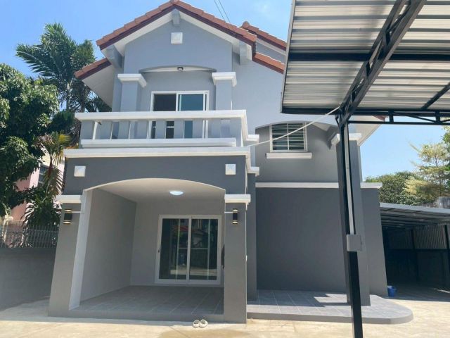 ขายบ้านเดี่ยวมือสอง หมู่บ้าน บ้านสวยริมธาร 1 (Ban Suan Rim Than 1) หลังมุม เนื้อที่ 92 ตร.ว.