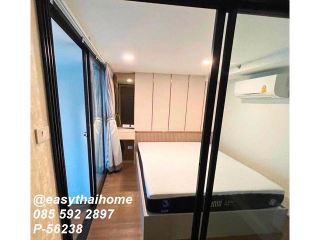 P-56238 คอนโดให้เช่า Duplex ชั้น 9 KnightsBridge Space - Rama 9 ห้องสวย แต่งครบ เพดานสูง โปร่งสบาย ใกล้ MRT พระราม 9