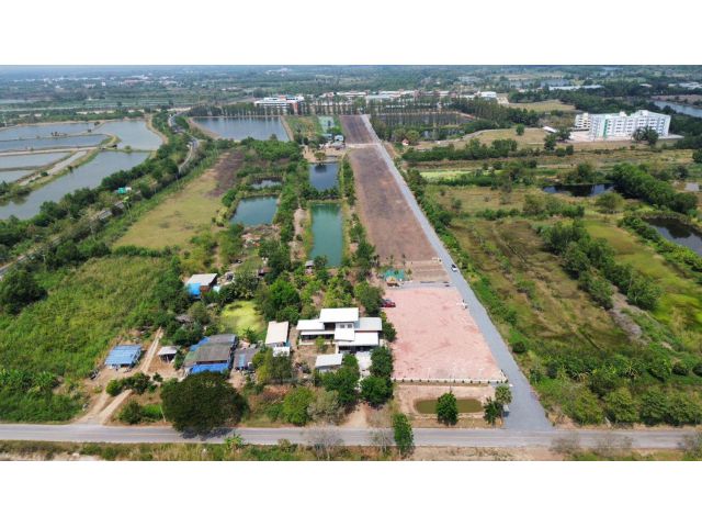 บ้านสวนเติมสุข อ.องครักษ์ ที่ดินทำเลเหมาะทำบ้านสวนเกษตร น้ำไฟพร้อม