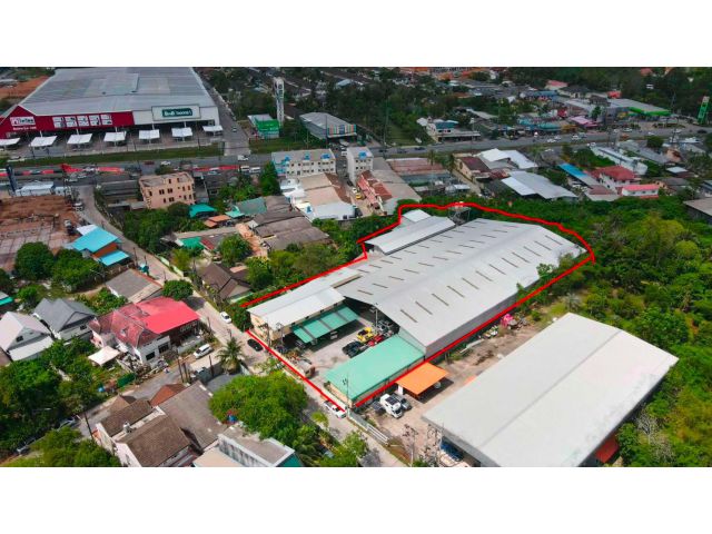 | SALE !!! ขายที่ดิน+โกดังถลางทำเลทอง เยื้อง Robinson เนื้อที่ 3 ไร่เศษ ขายเหมา 45 ล้าน
