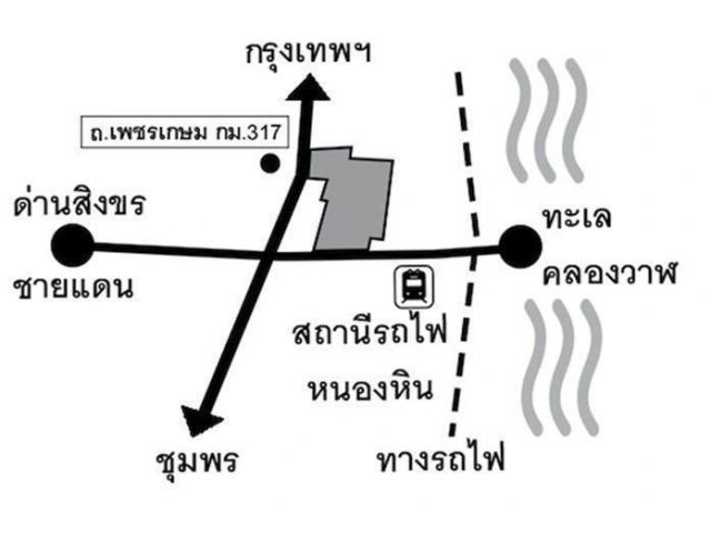 ขายที่ดินสวย 37 ไร่ ติดถนนเพชรเกษม อ.เมืองประจวบคีรีขันธ์ ใกล้สี่แยกด่านสิงขร เหมาะทำจุดพักรถ โกดัง ตลาดรองรับการค้าที่ด่านสิงขร