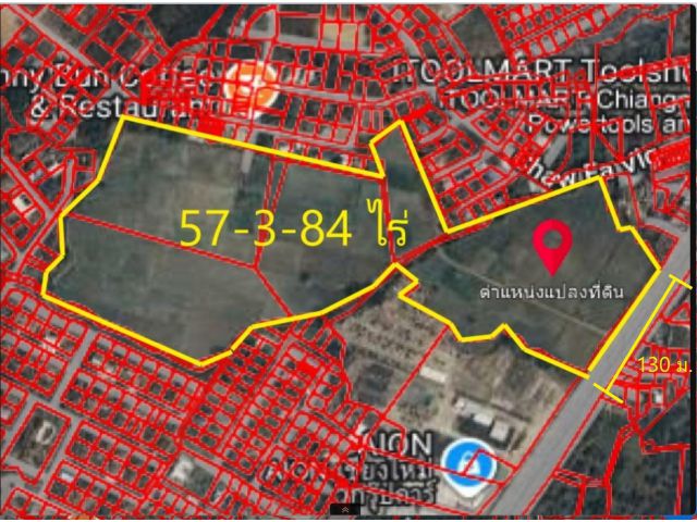 L654 - Land for Sale, Yellow Zone, Hang Dong Road, 58 Rai, Chiang Mai, Hang Dong, Nong Khwai