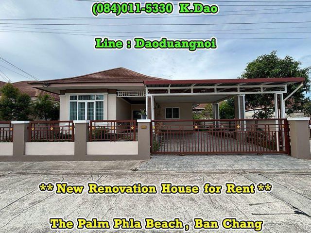 The Palm Phla Beach, Ban Chang *** New Renovation House for Rent ***