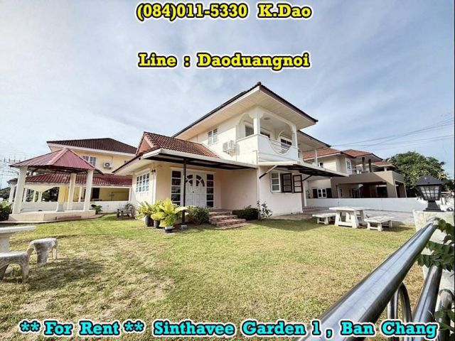Sinthavee Garden 1, Ban Chang *** Corner House for Rent ***