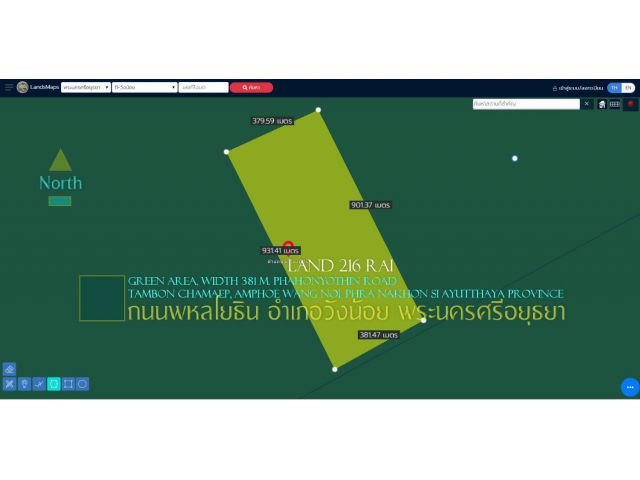 ขายที่ดินแปลงใหญ่ 216 ไร่ ติดถนนพหลโยธิน อำเภอวังน้อย จ.พระนครศรีอยุธยา