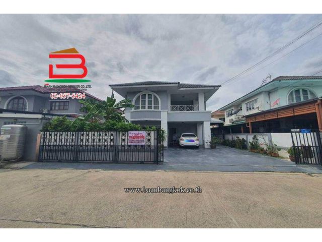 บ้านเดี่ยว พาร์ควิลเลจ บางบัวทอง ซอยลำโพ 17 เนื้อที่ 58.8 ตรว. (ใกล้โรงเรียนสารสาสน์วิเทศบางบัวทอง) ตำบลลำโพ