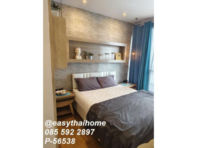 คอนโดใกล้ BTS วงเวียนใหญ่ ให้เช่า! Fuse Sathorn - Taksin P-56538] 1 ห้องนอน ชั้น 8 | Line@easythaihome 085-592-2897