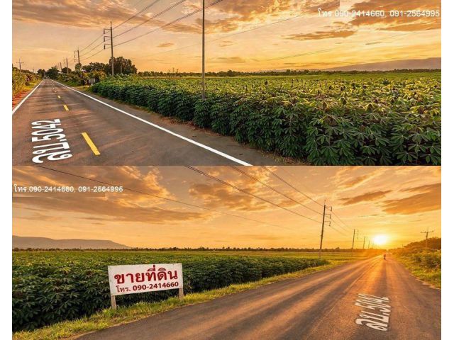 ขายที่ดินติดถนนลบ.5042 ใกล้ที่ว่าการอำเภอ โฉนดเนื้อที่ 25 ไร่ ยกแปลงไร่ละ 220,000 บาท