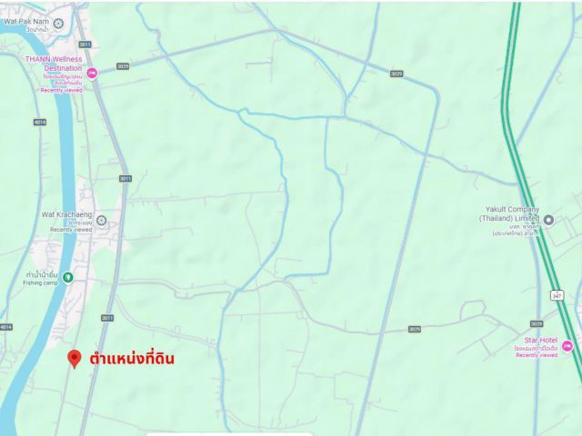 ขายที่ดิน 9-3-04 ไร่ ติดถนนคอนกรีต ใกล้ อบต.กระแชง อ.บางไทร จ.พระนครศรีอยุธยา
